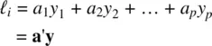 where a a 1 a 2 a p These values are scalars and serve to weight - фото 202