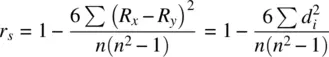 where R xand R yare the ranks on x iand y ifor the i thindividual in the data - фото 161