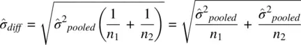 Notice that the pooled estimate of the variance is nothing more than an - фото 190