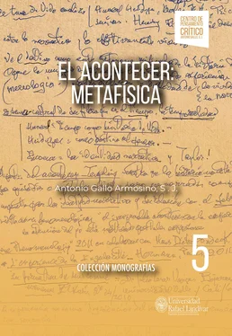 Antonio Gallo Armosino S J El Acontecer. Metafísica обложка книги