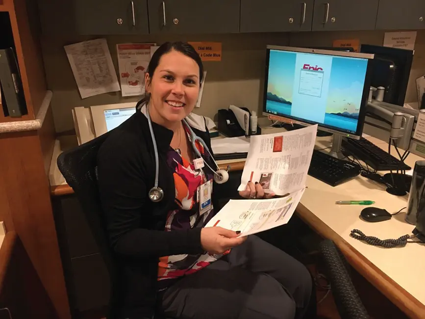 FIGURE 45 Registered nurse catches up on safety news by reading the PMU - фото 26