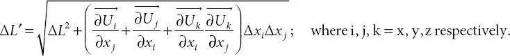 is the distance in the relaxed solid Using the strain tensor matrix equation - фото 3