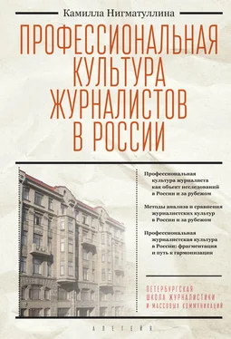 Камилла Нигматуллина Профессиональная культура журналистов в России обложка книги