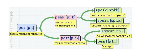 Вложенные английские слова Как запомнить более 3000 английских слов методом матрёшки - фото 405