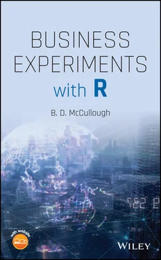 B. McCullough Business Experiments with R обложка книги