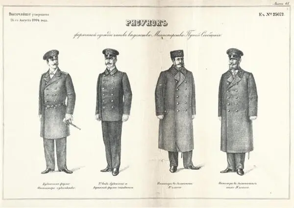 Форменная одежда в Министерстве Путей Сообщения 1904 год Начальник станции - фото 8