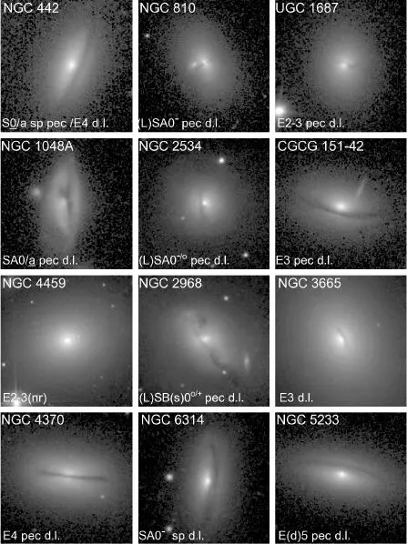 Figure 18 Twelve examples of dustlane dl earlytype galaxies including - фото 9