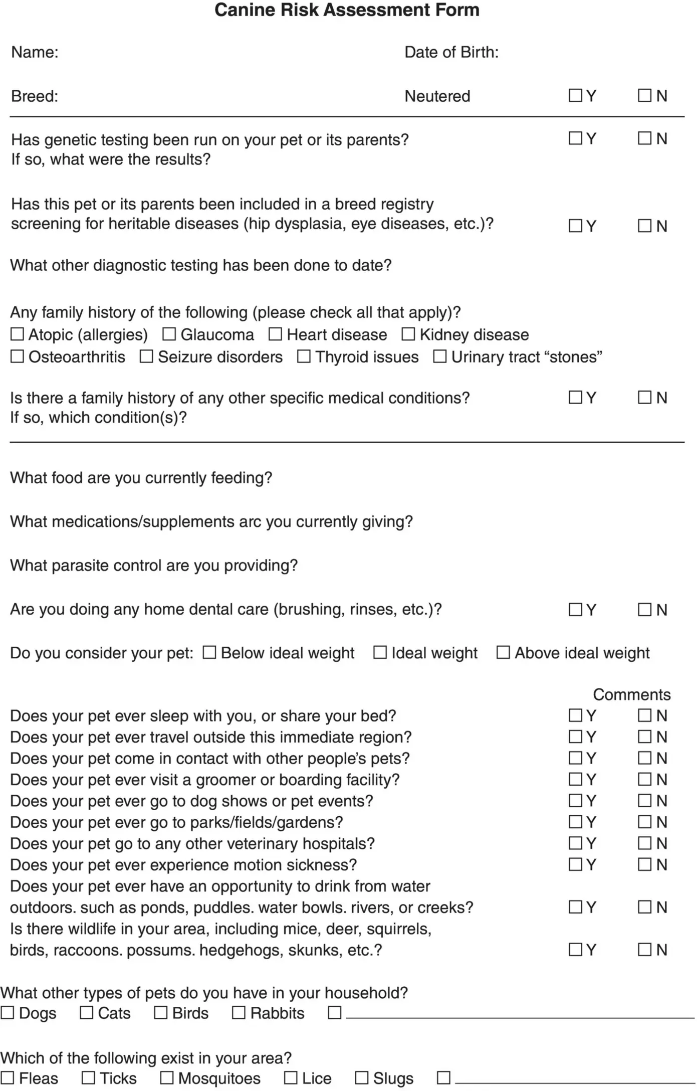 Figure 121 Example of a canine risk assessment form Other assessments can be - фото 10