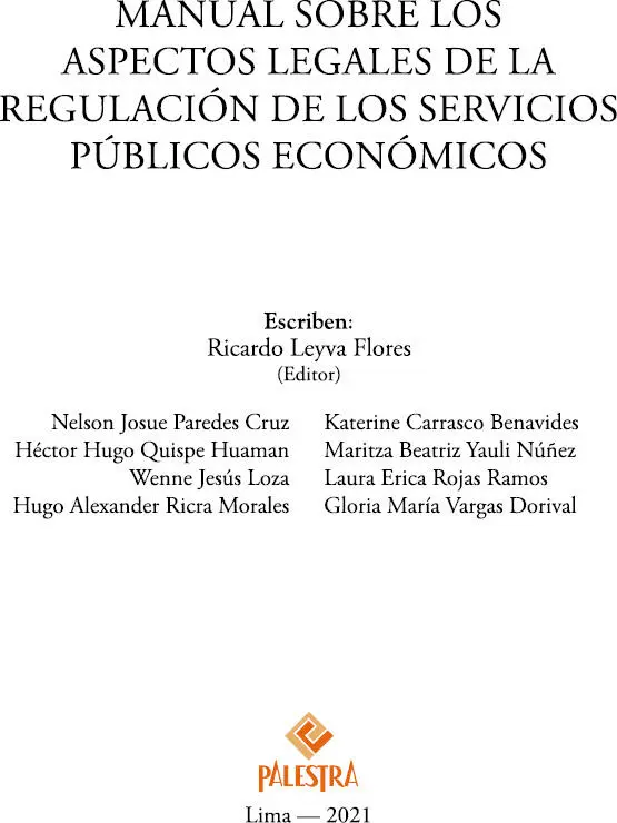 MANUAL SOBRE LOS ASPECTOS LEGALES DE LA REGULACIÓN DE LOS SERVICIOS PÚBLICOS - фото 2