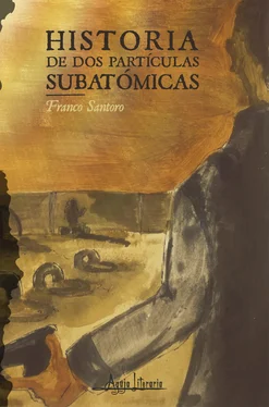 Franco Santoro Historia de dos partículas subatómicas обложка книги