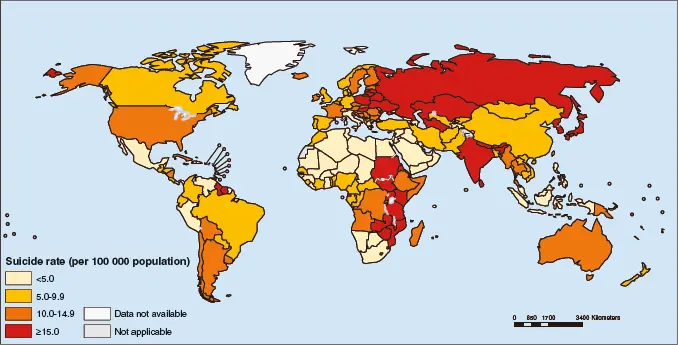 Figure 11 Agestandardized suicide rates both sexes 2016 Source WHO - фото 9