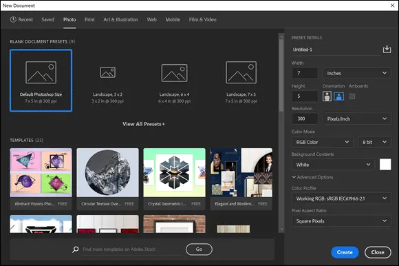 FIGURE 12The updated New Document dialog box has many options from which to - фото 103