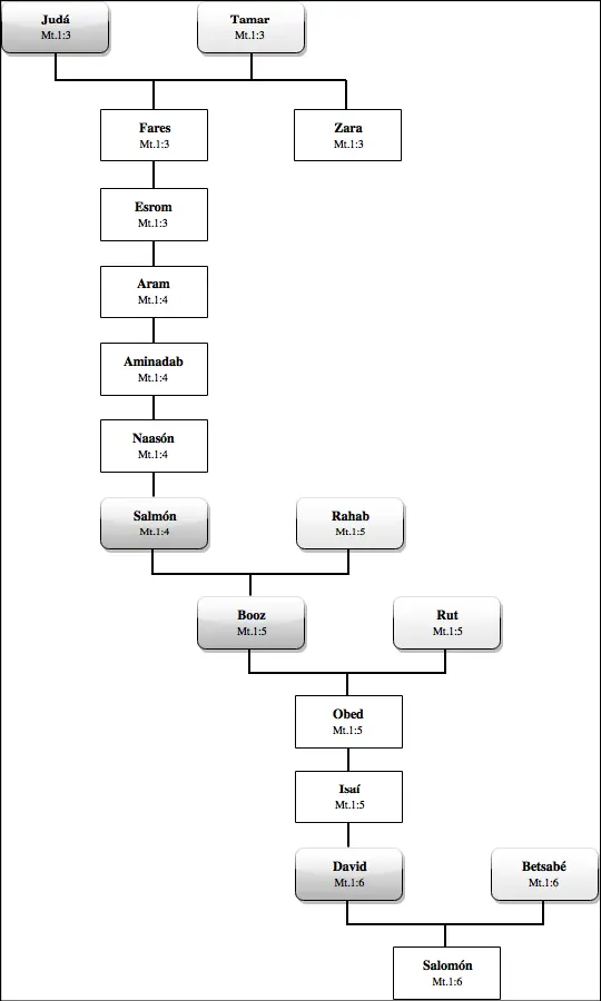 Genealogía de David y Salomón según Mateo con las cuatro mujeres Es cierto que - фото 11