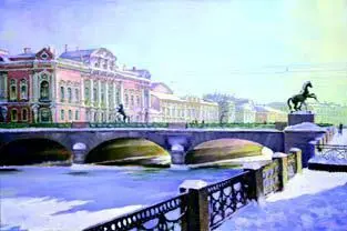 Аничков мост зимой The Anichkov bridge in winter Политехнический - фото 26