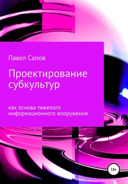 Павел Сапов Проектирование субкультур как основа тяжелого информационного вооружения обложка книги