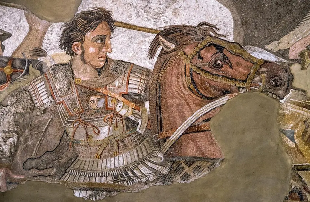 Detail aus der Alexanderschlacht im Archäologisches Nationalmuseum Römische - фото 32