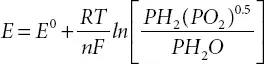 E 0 Potential of unit cavity in fuel cell 1229 V PH 2 PO 2 PH 2O - фото 15