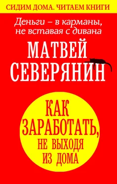 Матвей Северянин Деньги – в карманы, не вставая с дивана. Как заработать, не выходя из дома обложка книги