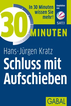 Hans-Jürgen Kratz 30 Minuten Schluss mit Aufschieben обложка книги