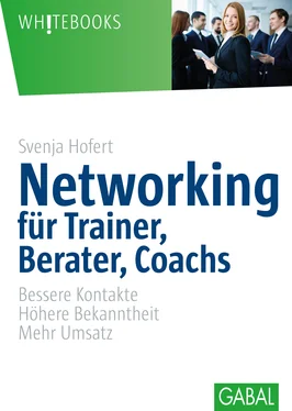 Svenja Hofert Networking für Trainer, Berater, Coachs обложка книги