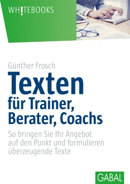 Günther Frosch Texten für Trainer, Berater, Coachs обложка книги