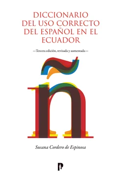 Susana Cordero de Espinosa Diccionario del uso correcto del español en el Ecuador обложка книги