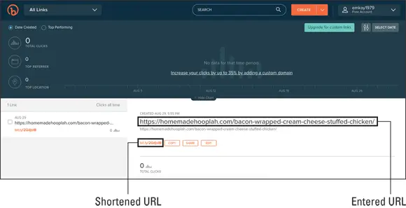 FIGURE 11Enter a long URL at Bitly and receive a shortened URL in return - фото 132