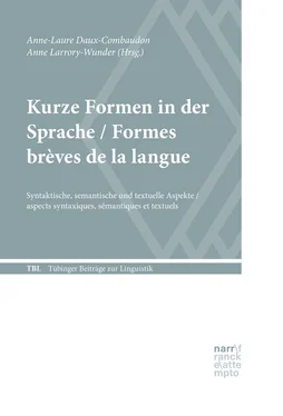 Anne-Laure Daux-Combaudon Kurze Formen in der Sprache / Formes brèves de la langue обложка книги