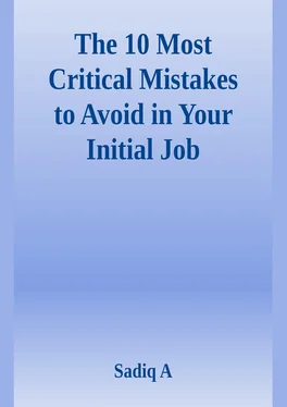 Sadiq A The 10 Most Critical Mistakes To Avoid In Your Initial Job обложка книги