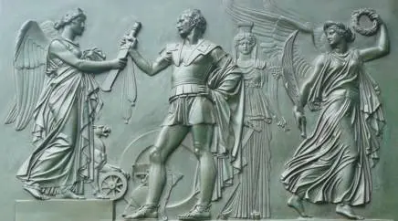 Ilustración I11 Blücher recibiendo las armas de manos de Némesis La diosa - фото 18