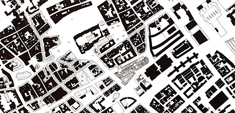 Fig 3 OMA Site plan for The Hague City Hall 1986 Copyright OMA Poché and - фото 3