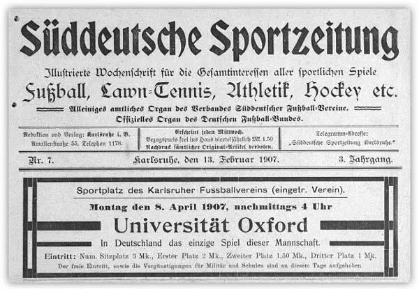 Bereits am 19 Februar 1907 kündigte die Süddeutsche Sportzeitung aus - фото 10