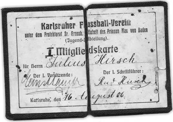 Der Jugendabteilung des KFV gehörte julius Hirsch 1906 an Als 1 Schriftführer - фото 14