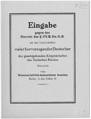 Abb 15 Eingabe des WhK gegen das Unrecht des 175 1924 Im Jahr 1925 legte - фото 16