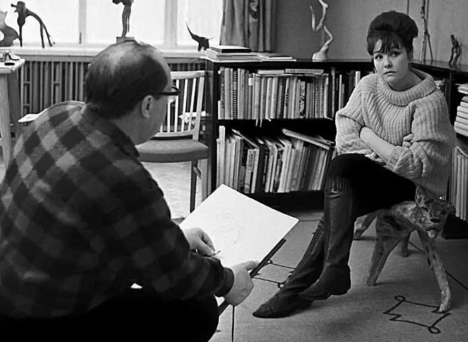 Орест Верейский рисует Беллу Ахмадулину 1965 Стихи и любовь Первым мужем - фото 130