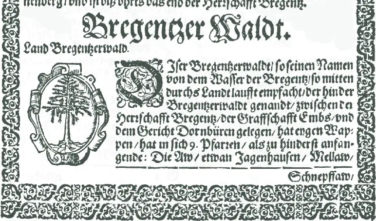 Linke Seite Anfang der Beschreibung des Bregenzerwalds in Johann Georg Schlehs - фото 25