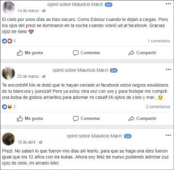 Figura 5 Comentarios en el perfil de Miauricio Macri En cambio hay - фото 21