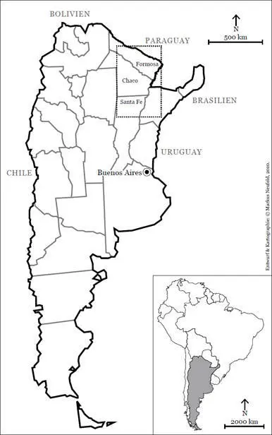Argentinien politische Übersichtskarte ohne die beanspruchten Gebiete der - фото 2