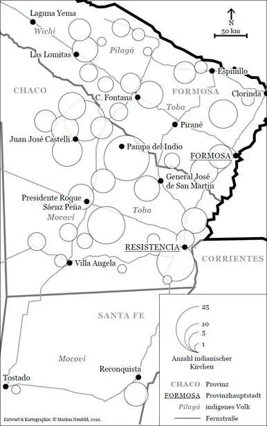 Lage und Anzahl der selbstständigen indianischen Kirchen in Nordargentinien - фото 3