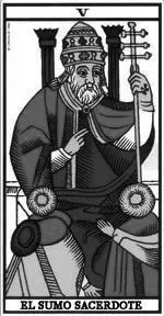En el Tarot el número 5 corresponde al Papa El Sumo Sacerdote o Hierofante - фото 1
