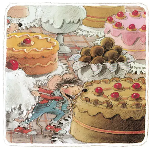 Zapirote hundió sus bigotes en un gran pastel mientras metía las manos en una - фото 4