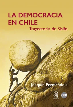 Joaquín Fermandois La democracia en Chile обложка книги