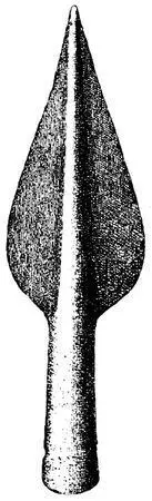 Fig 108½ real size Spearheads bronze Fig 109In a bog Falster ⅓ - фото 109