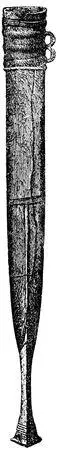 Fig 124Leather sheath for bronze dagger handle of horn in tumulus at - фото 125