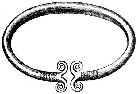 Fig 65Hollow bracelet of gold real size found with four spiral gold - фото 66