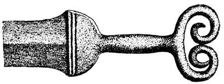 Fig 103In urn with burnt bones together with a bronze knife tongs and an - фото 104