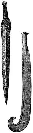 Fig 125Oneedged bronze sword found in a bog Östergötland Sweden Length - фото 126