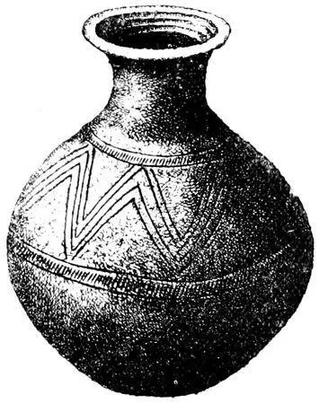 Fig 50Clay vase ⅙ real size Found in stone cist in the mound with an urn - фото 51