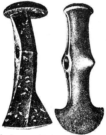 Fig 22Stone axes of the form of some bronze axes Several specimens in the - фото 23