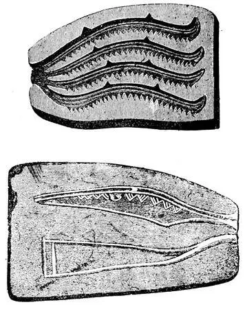 Fig 138Two forms of stone for casting one for four saws the other for two - фото 139